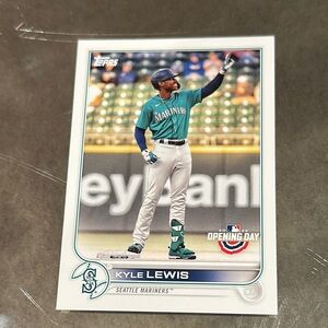 Topps Kyle Lewis Mariners Card - Teal and White